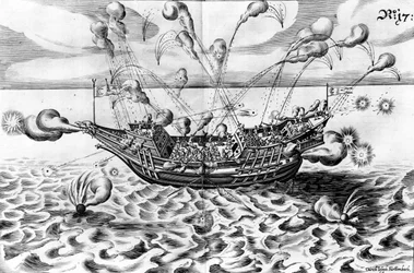 Nave da guerra, illustrazione da 